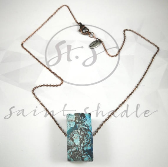 Handmade: ocean jasper gemstone pendant necklace - Picture 3 of 3